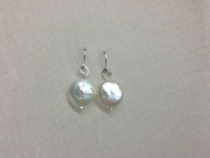 Fresh water disc pearls. Sterling silver. $20