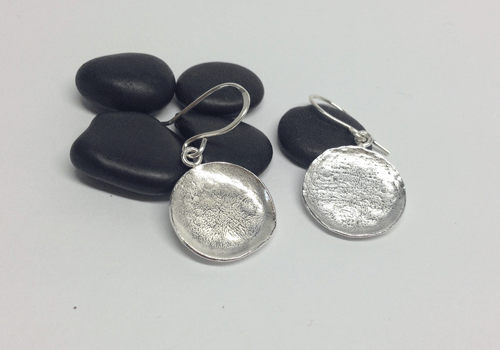 Reticulated SIlver Earrings